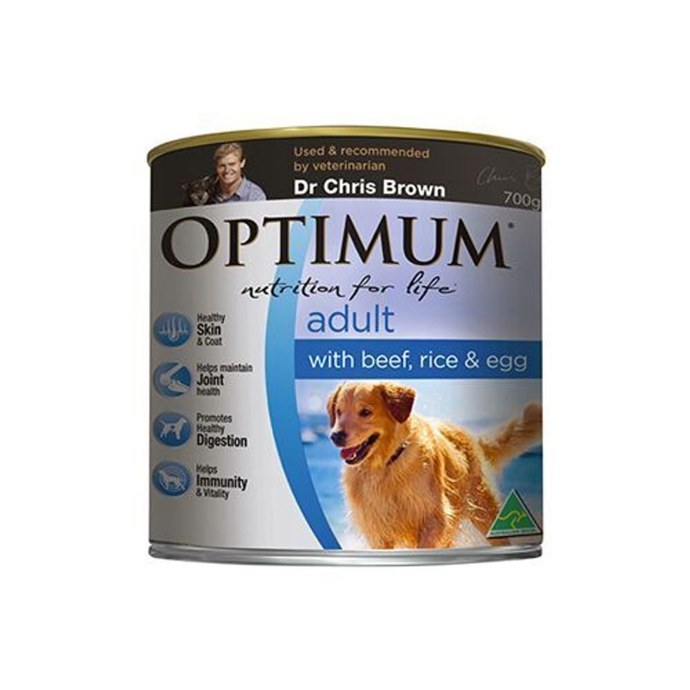 OPTIMUM Adult Beef, Rice & Egg Wet Dog Food