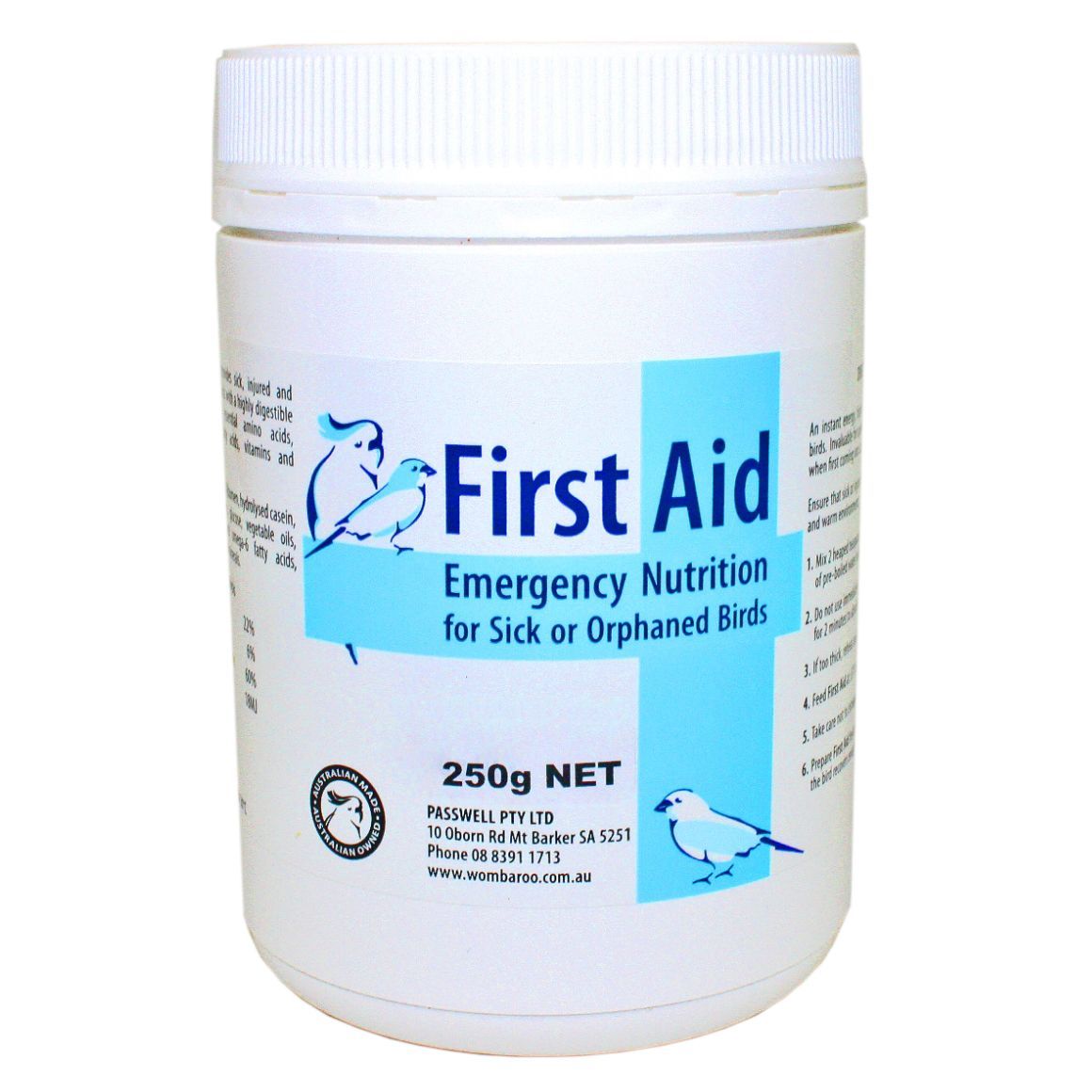 Passwell First Aid for Birds 250g jar | PeekAPaw Pet Supplies