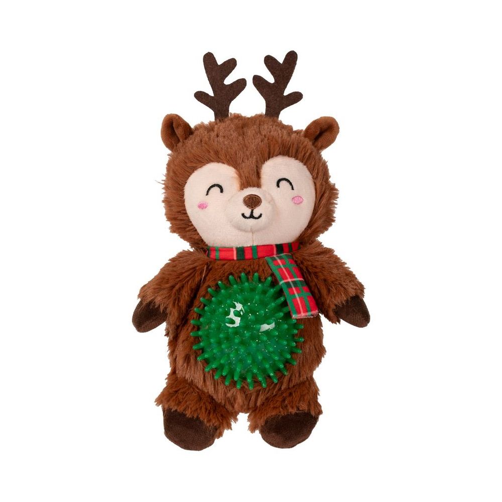 Fringe Studio Christmas Plush Squeaker Dog Toy - Rein It in Pal - Default Title | PeekAPaw Pet Supplies