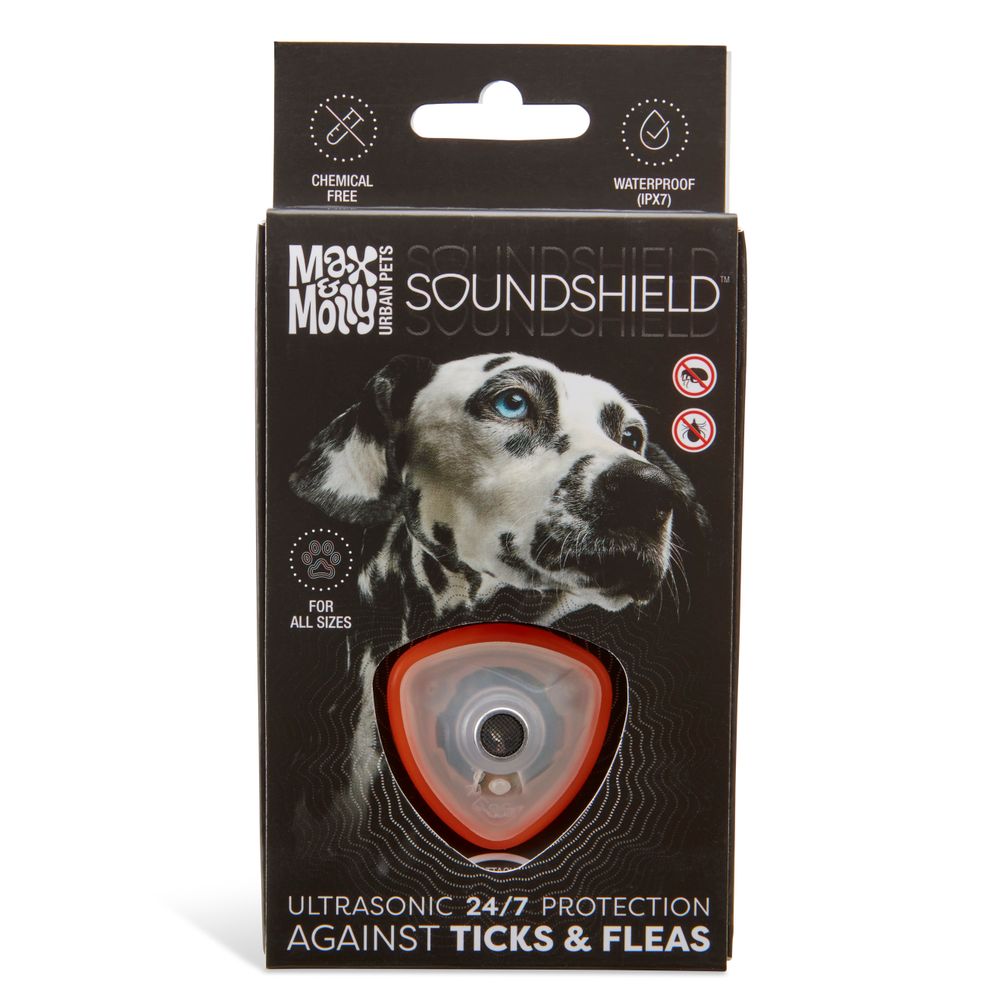Max & Molly SoundShield Ultrasonic Tick & Flea Repeller - Orange | PeekAPaw Pet Supplies