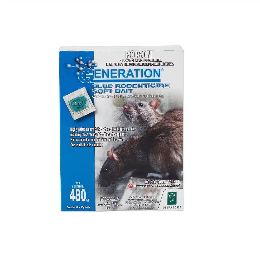 Generation Blue Soft Bait rodenticide 480g pack