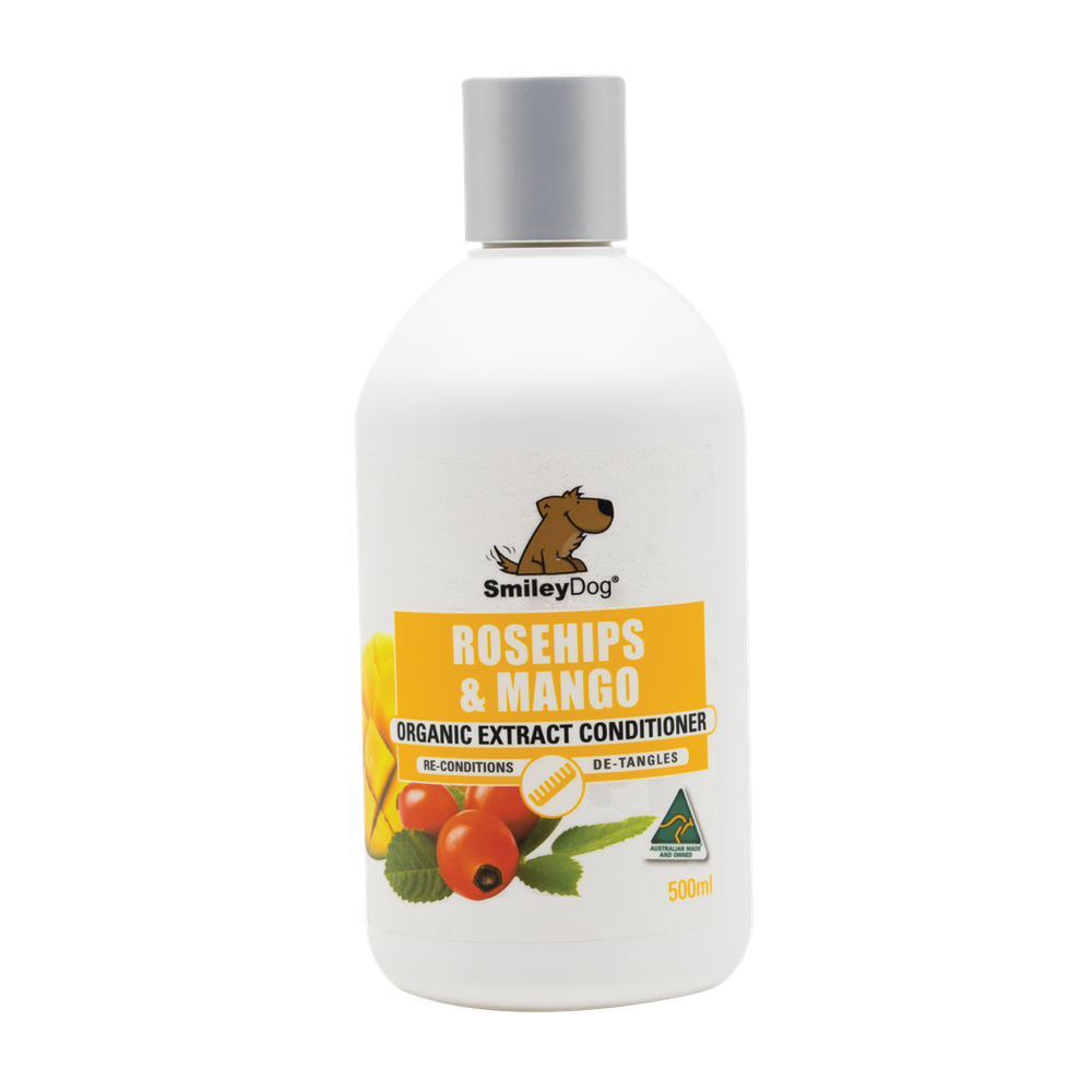 Smiley Dog Rosehips & Mango Organic Conditioner - 500ml | PeekAPaw Pet Supplies