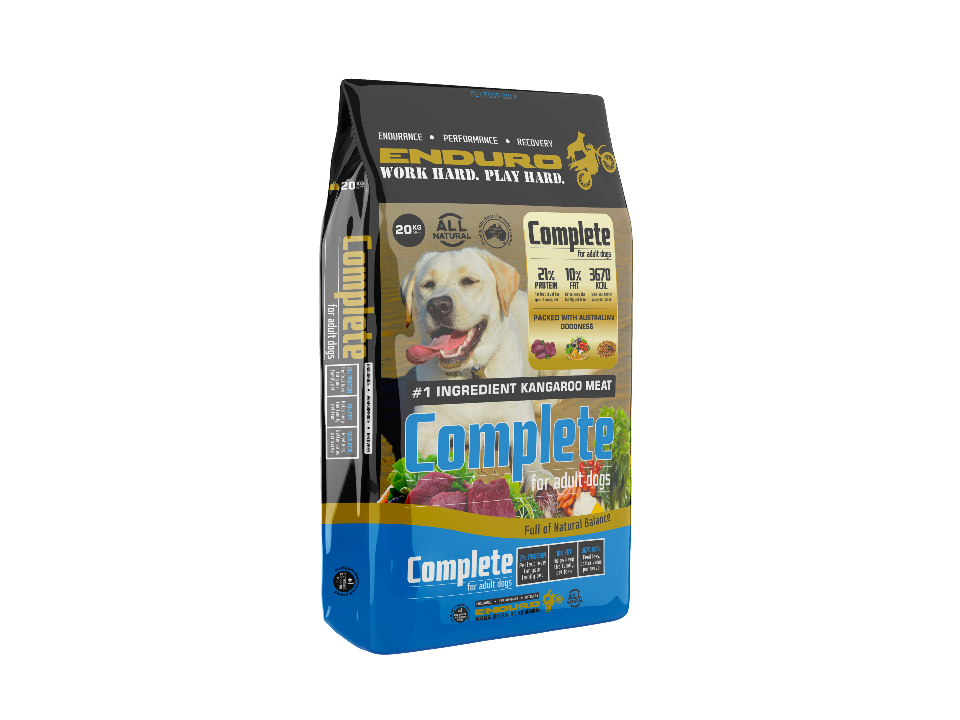 Enduro Complete dry dog food bag