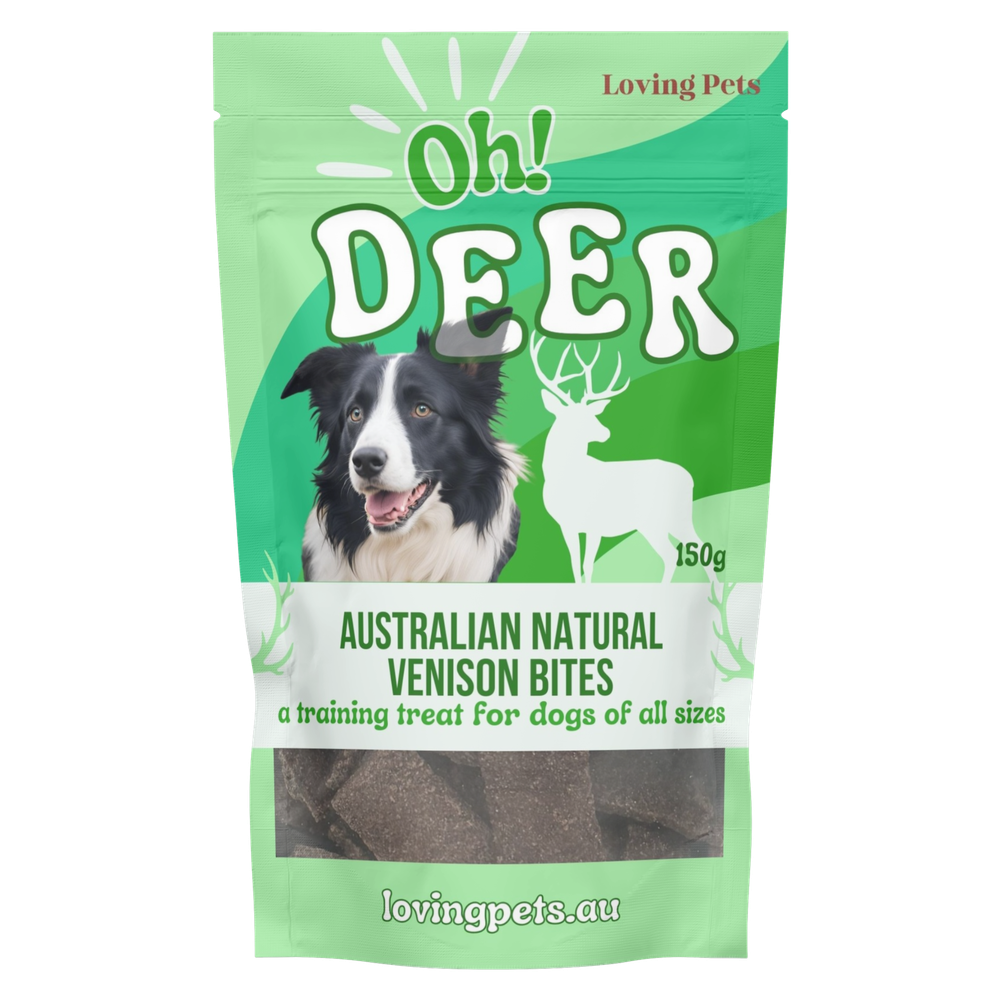 Loving Pets Oh Deer Venison Bites - 150g | PeekAPaw Pet Supplies