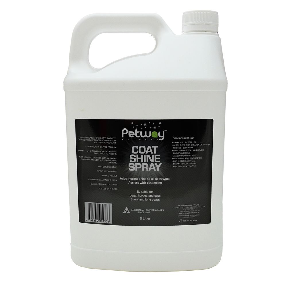 Petway Petcare Coat Shine Spray - 5L | PeekAPaw Pet Supplies