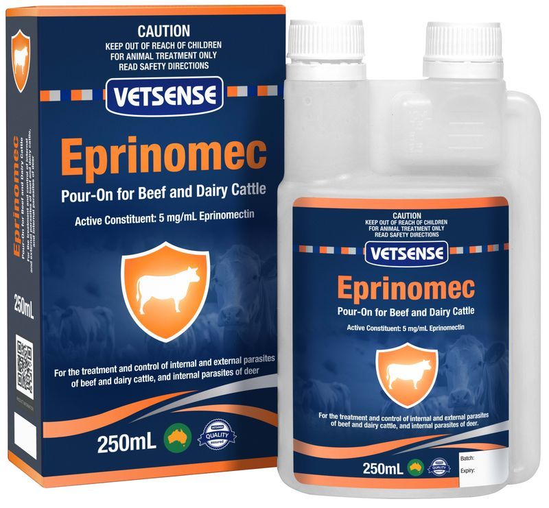 Vetsense Eprinomec Pour-On for Cattle 250ml pack
