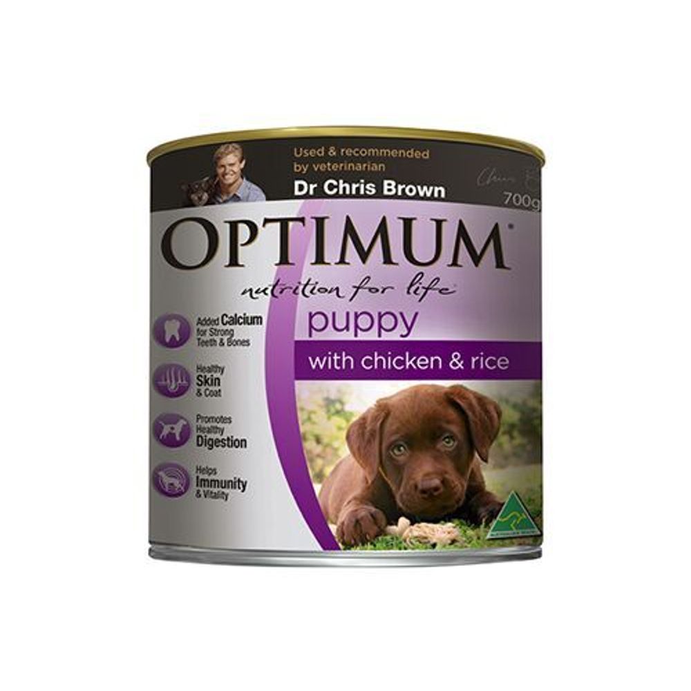 OPTIMUM Puppy Chicken & Rice Wet Dog Food