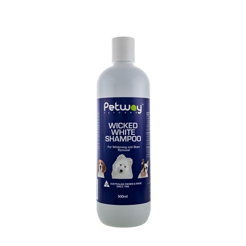 Petway Petcare Wicked White Whitening & Stain Removal Shampoo - 500ml | PeekAPaw Pet Supplies