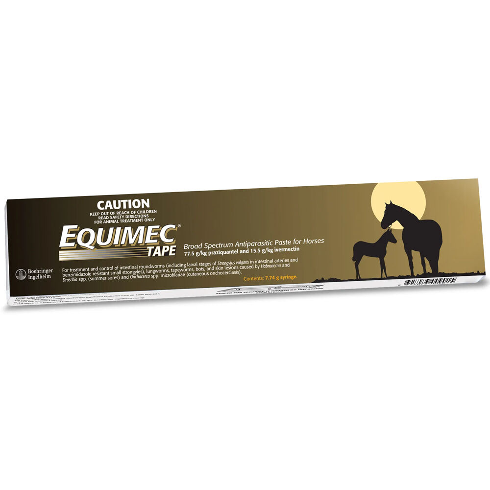 Equimec Plus Tape Horse Wormer Paste 1 Syringe product packaging