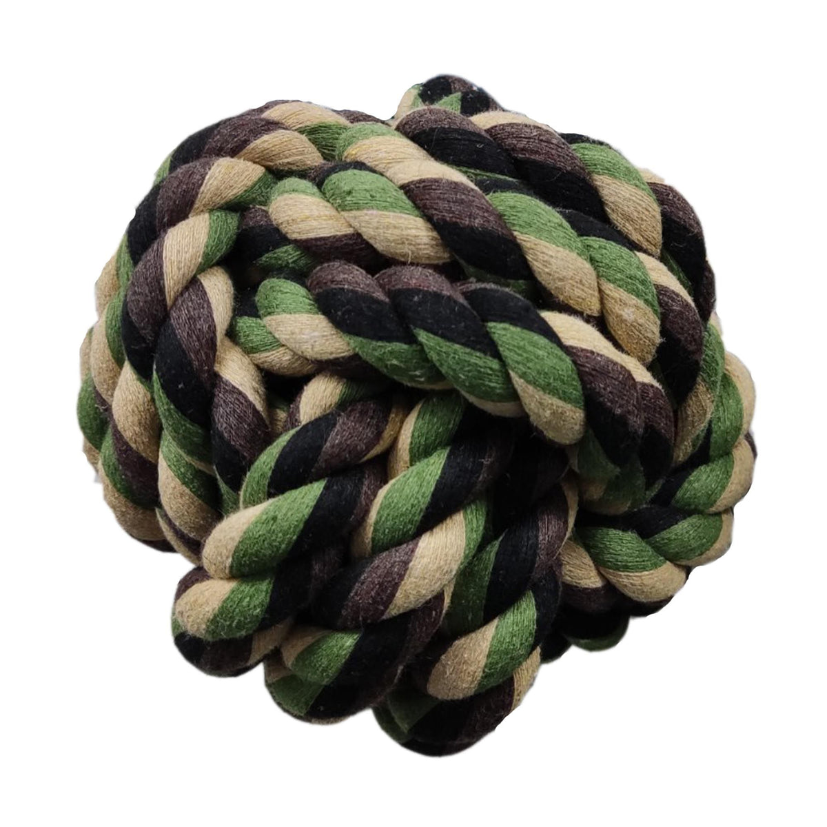 MyM8s Camo Rope Knot Ball Dog Toy pack front