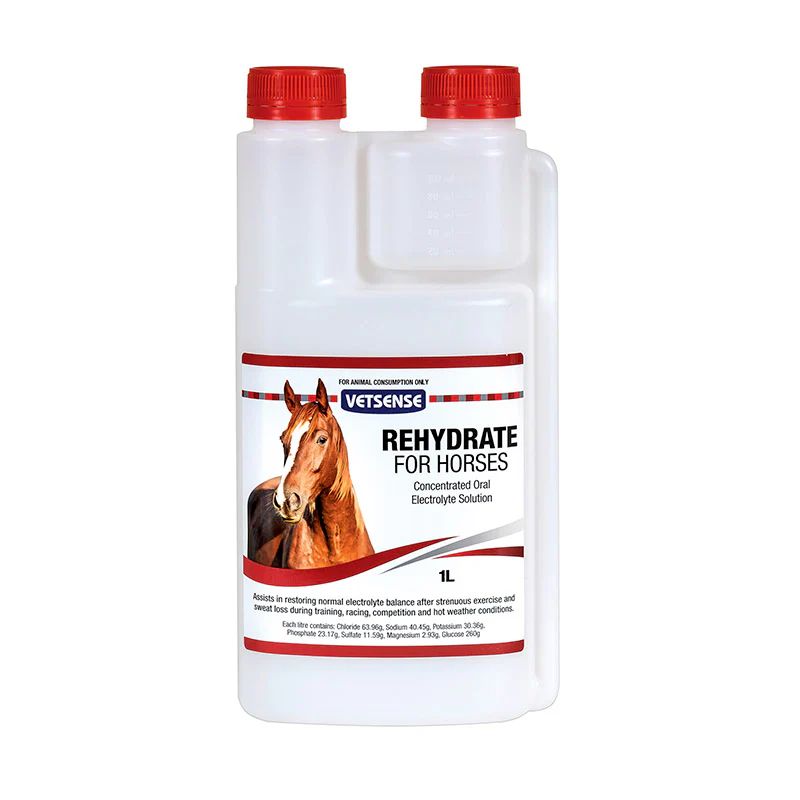 Vetsense Rehydrate Electrolyte for Horses 1L pack