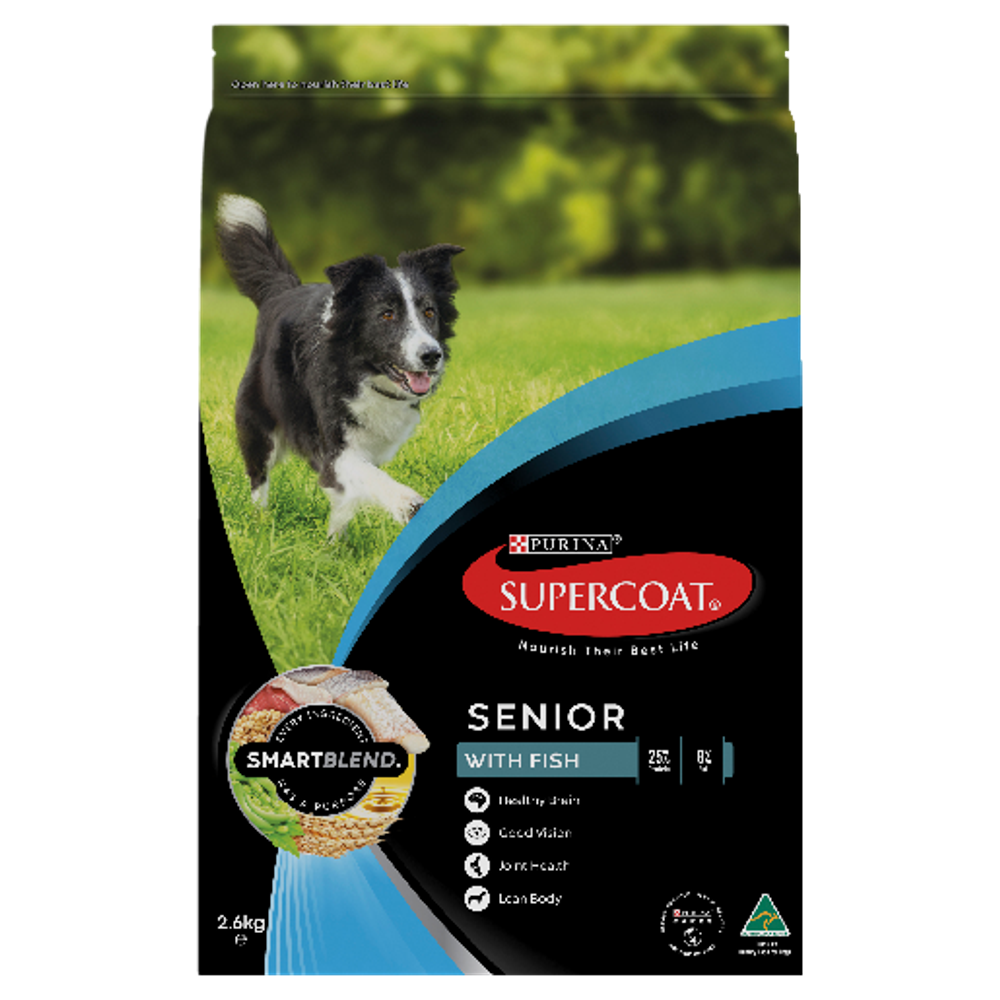 SUPERCOAT Senior Fish Dry Dog Food
