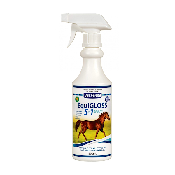 Vetsense EquiGloss 5 in 1 Coat Conditioner for Horses 500ml pack