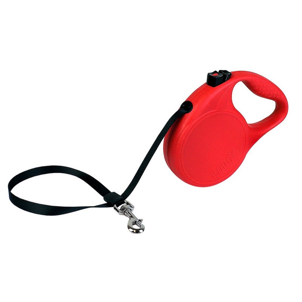 KONG Dog Trail Retractable Leash - Small Red | PeekAPaw Pet Supplies