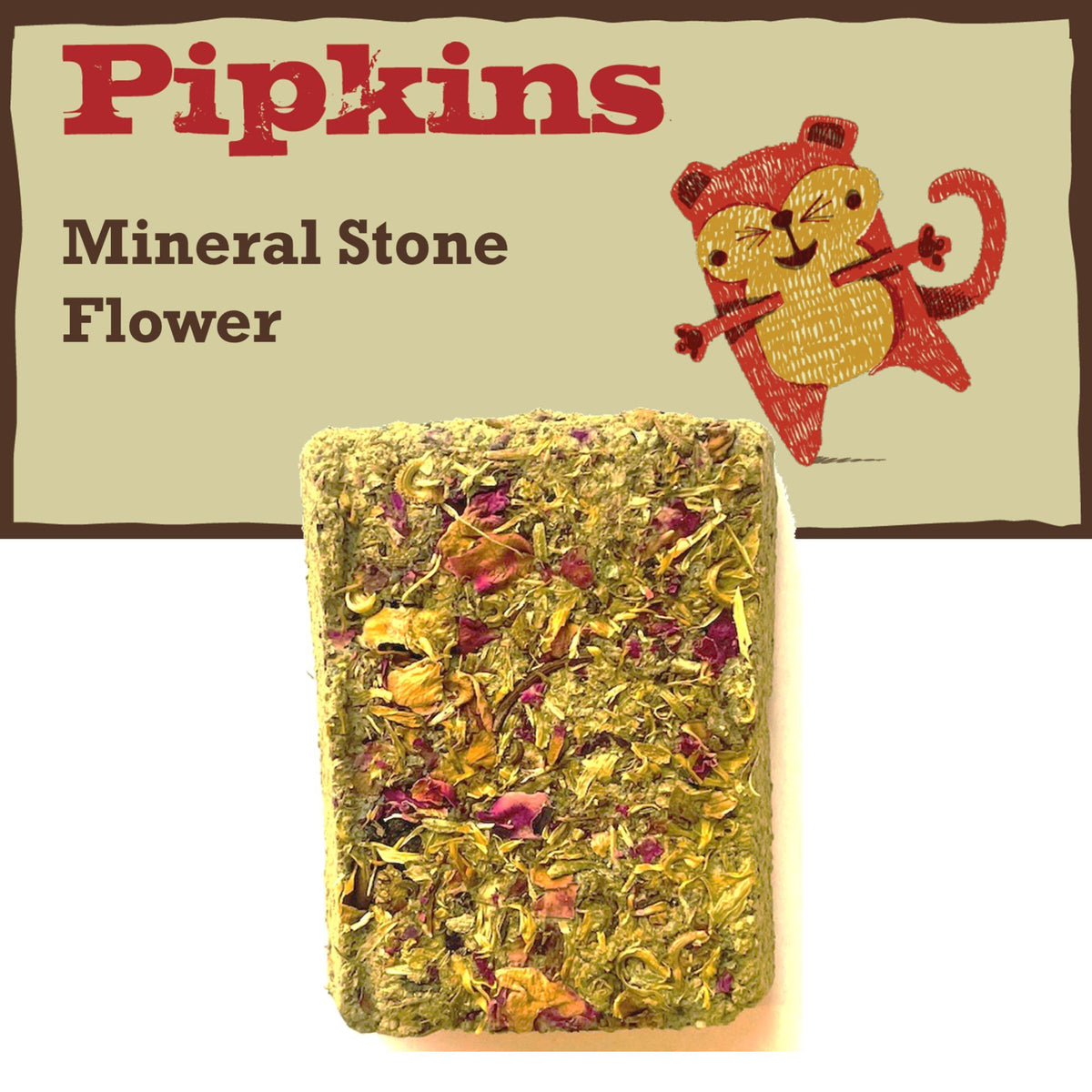 Pipkins Small Pet Mineral Stone Flower clay gnawing stone with cage fitting