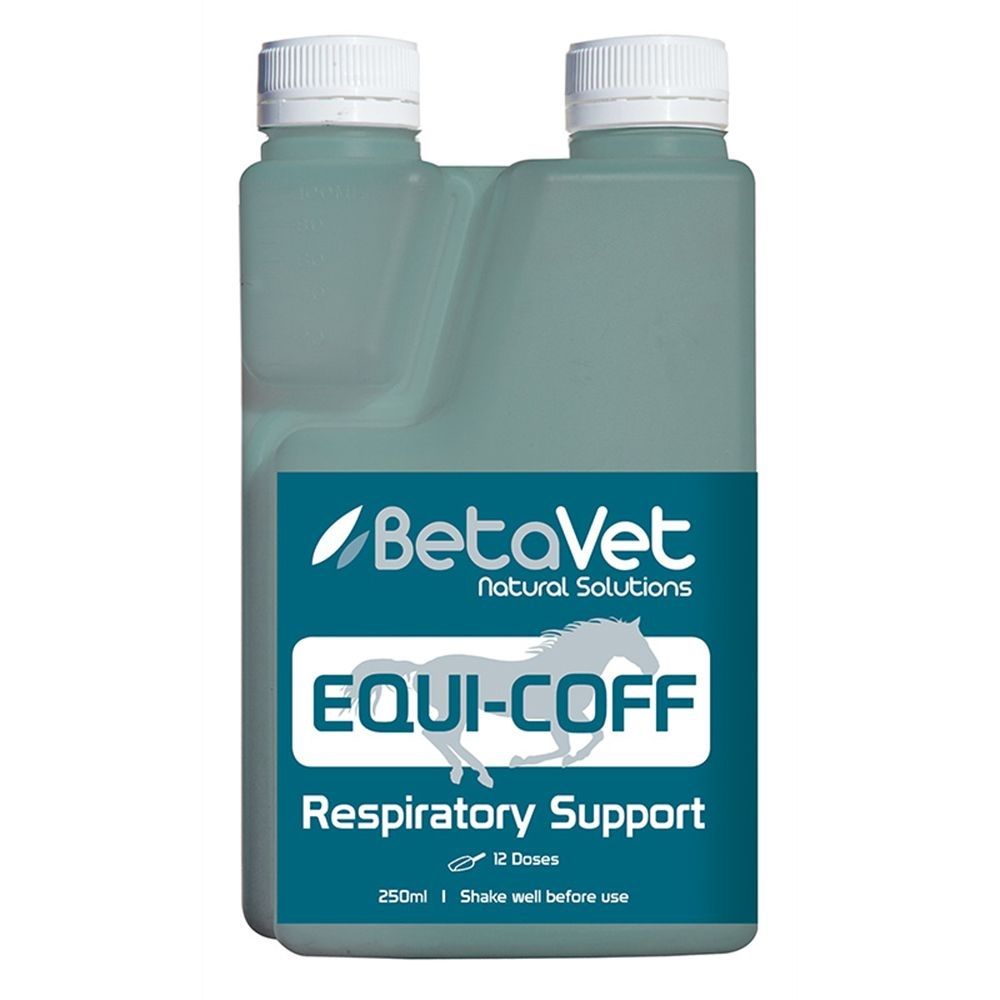 BetaVet Equi-Coff respiratory support 250ml dosing bottle – front of pack