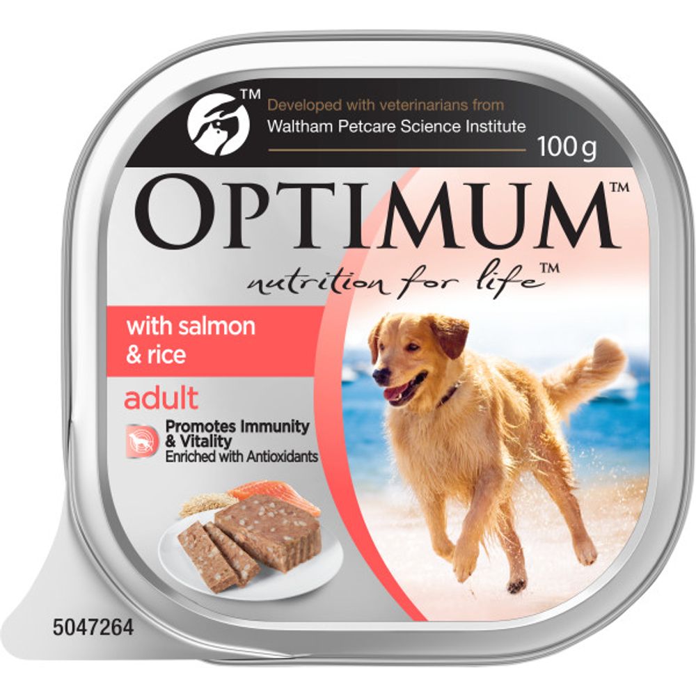 OPTIMUM Adult Salmon, Rice & Vegetables Wet Dog Food