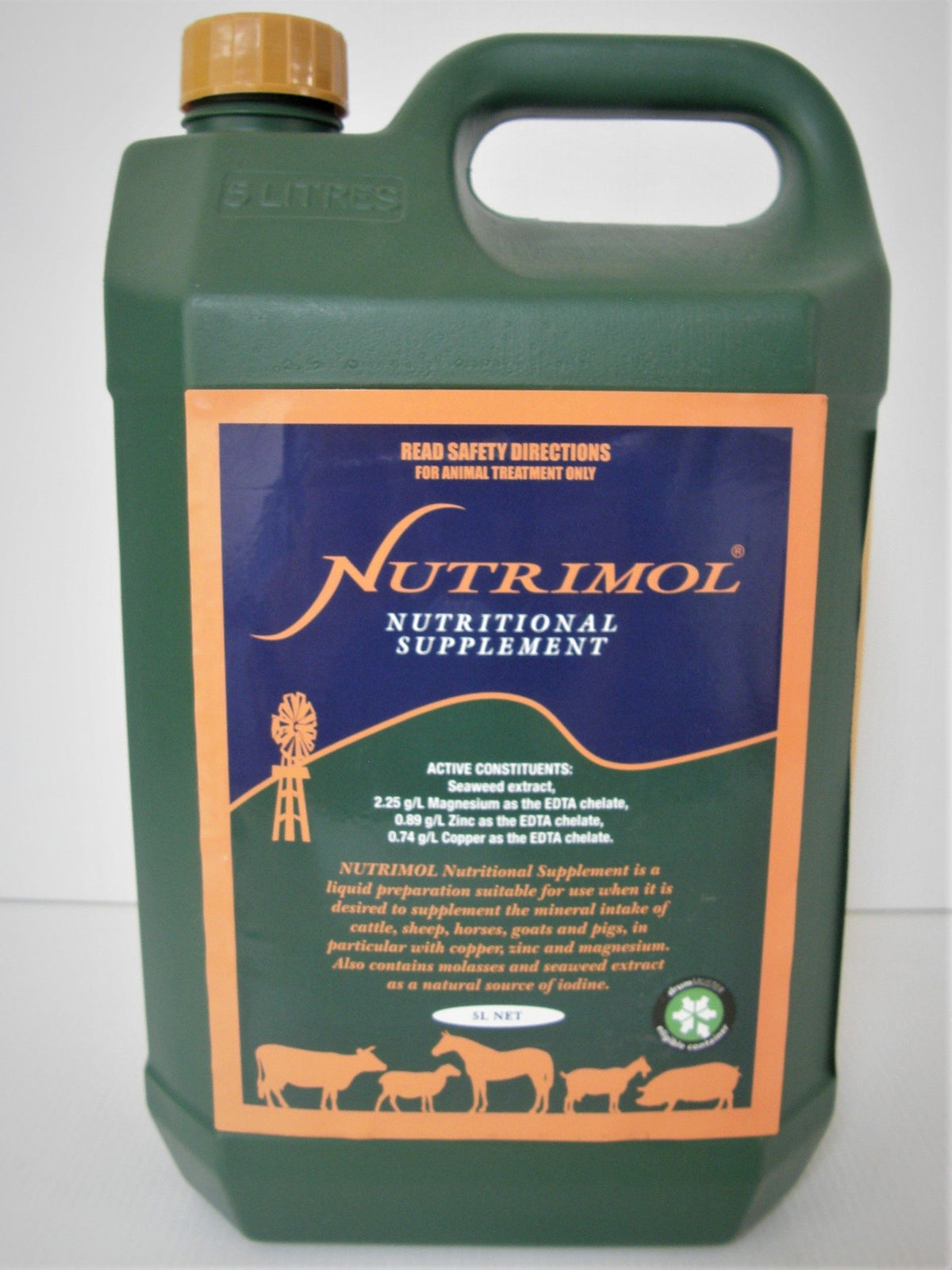 Nutrimol seaweed liquid mineral supplement 5L drum