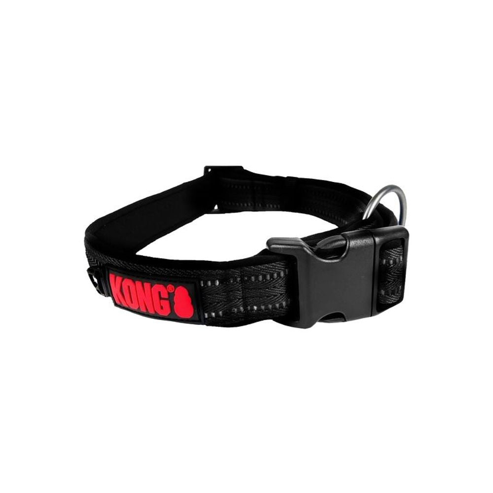 KONG Dog Collar - Large Black | PeekAPaw Pet Supplies