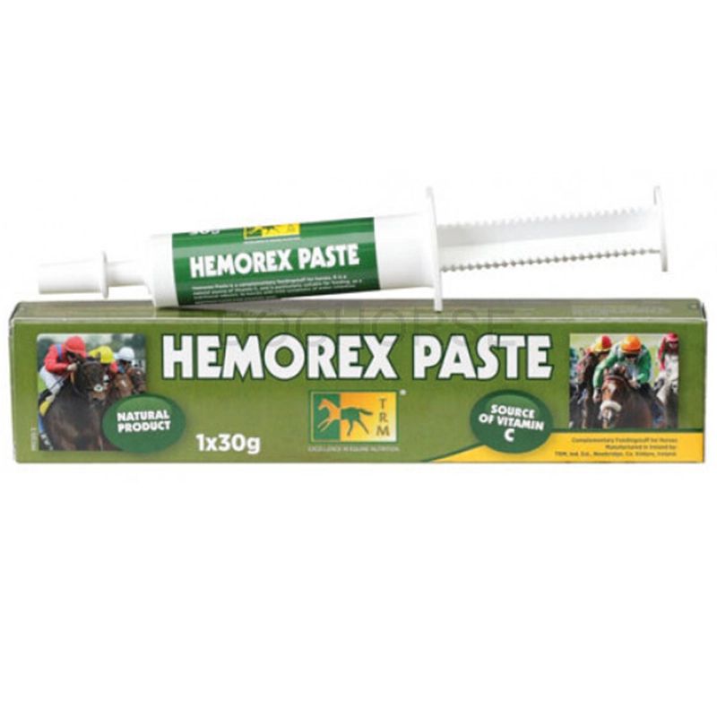 TRM Hemorex Paste vitamin C and iron supplement for horses, 30g oral dispenser