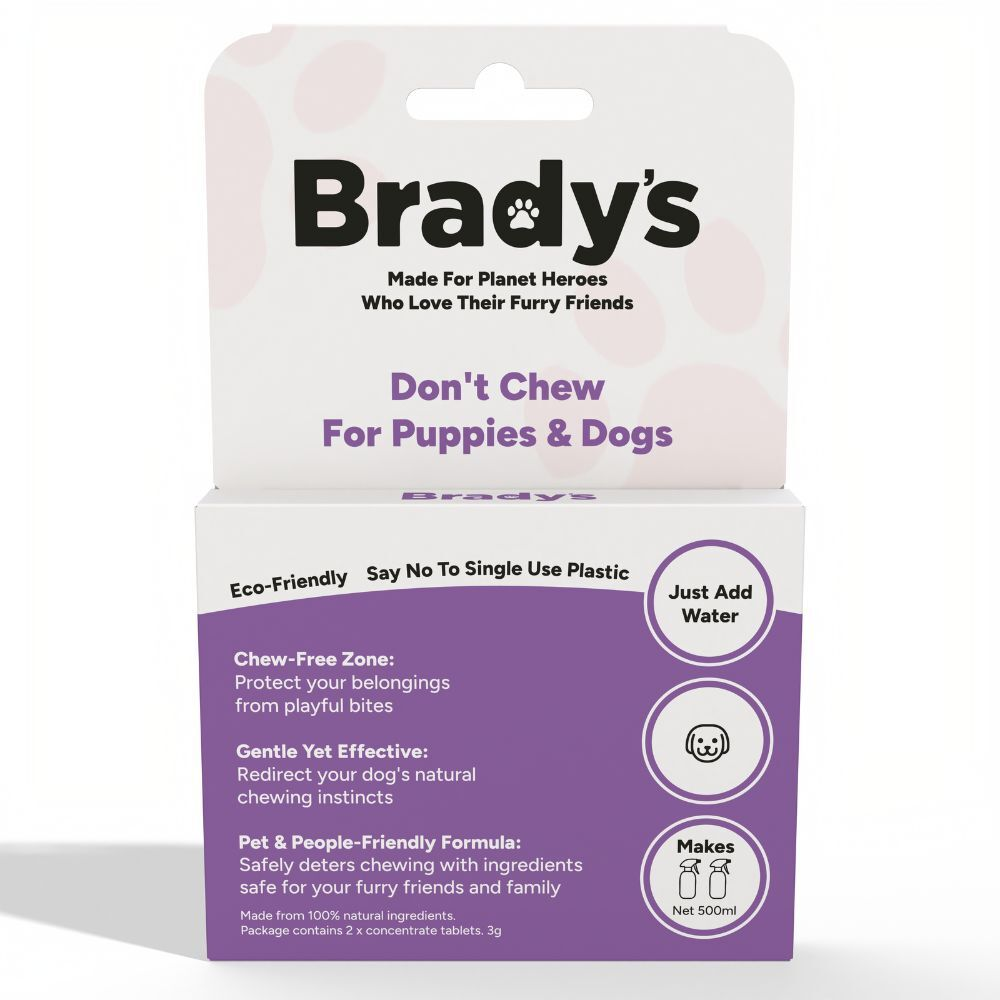 Brady's Don't Chew deterrent spray 500ml trigger bottle, front label