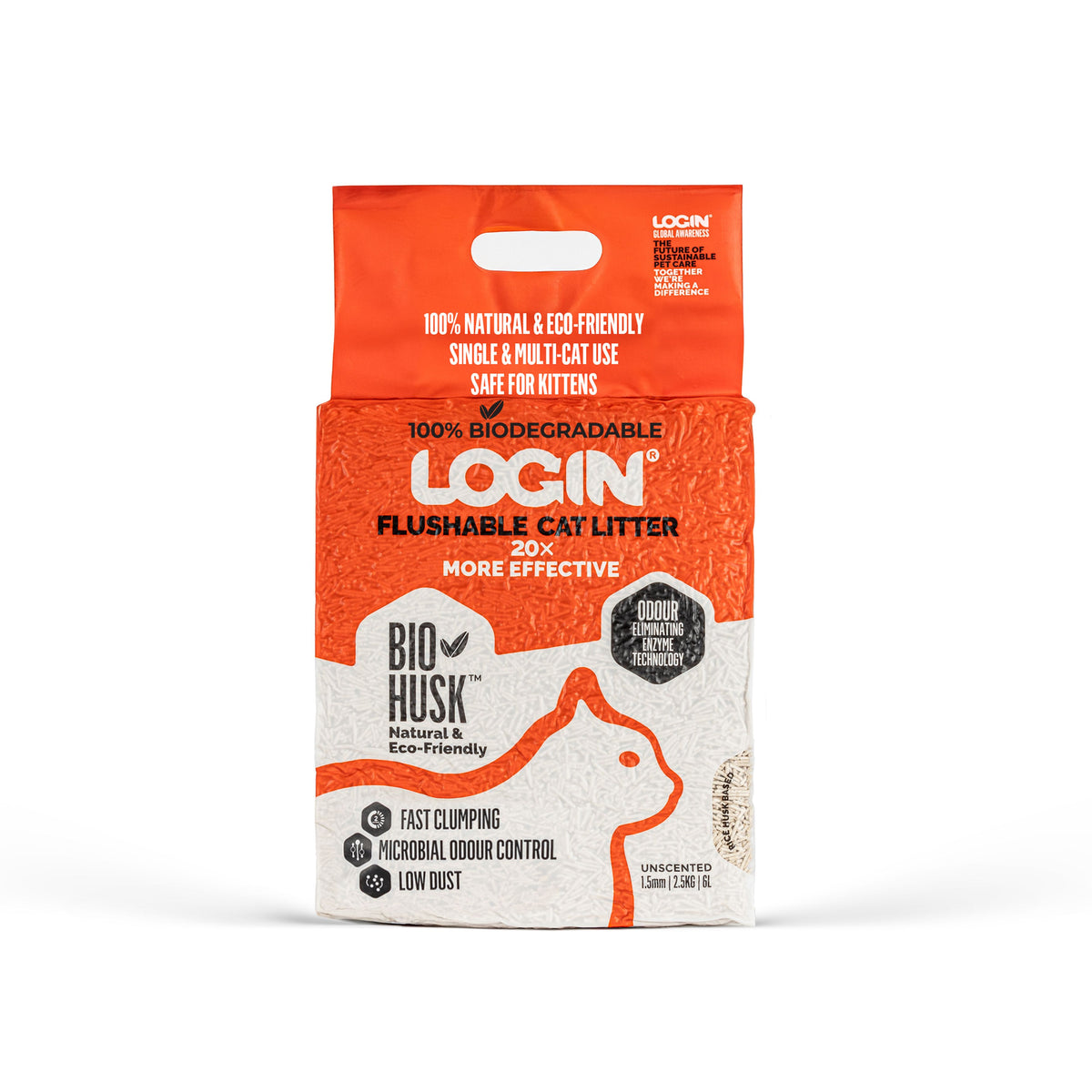 Login rice husk cat litter 2.5kg bag