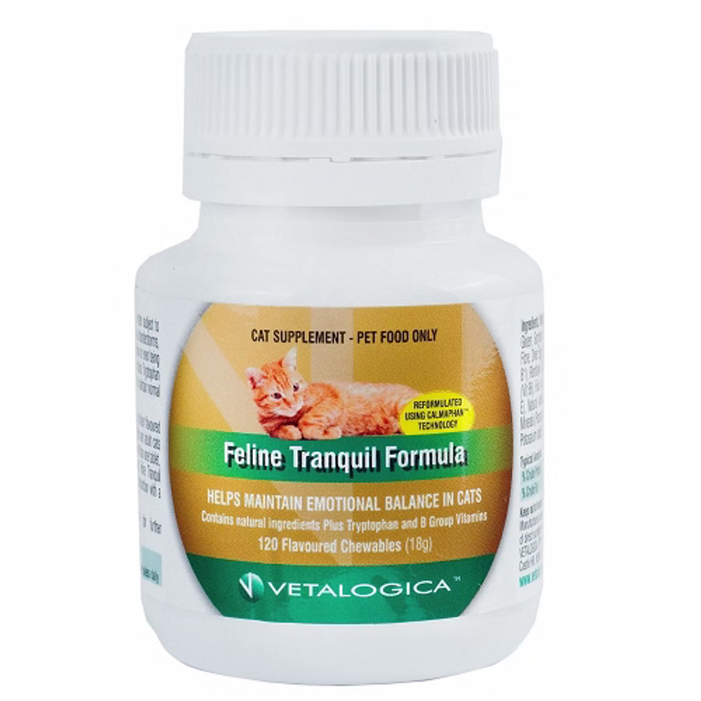 Vetalogica Feline Tranquil Formula Chews for Cats - 120 Chews | PeekAPaw Pet Supplies