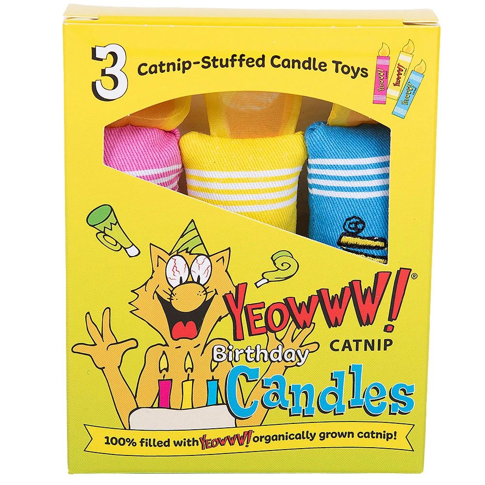 Yeowww! Catnip Cat Toys - Birthday Candles