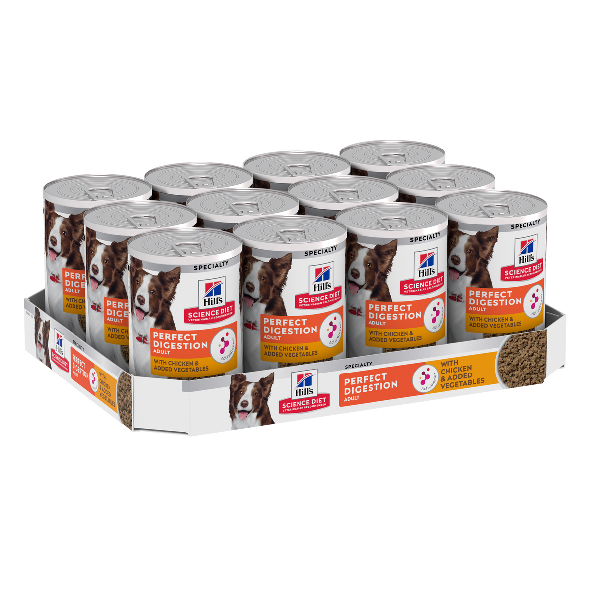 Hill's Science Diet Adult Perfect Digestion Chicken & Vegetables canned dog food – tray of 12 cans