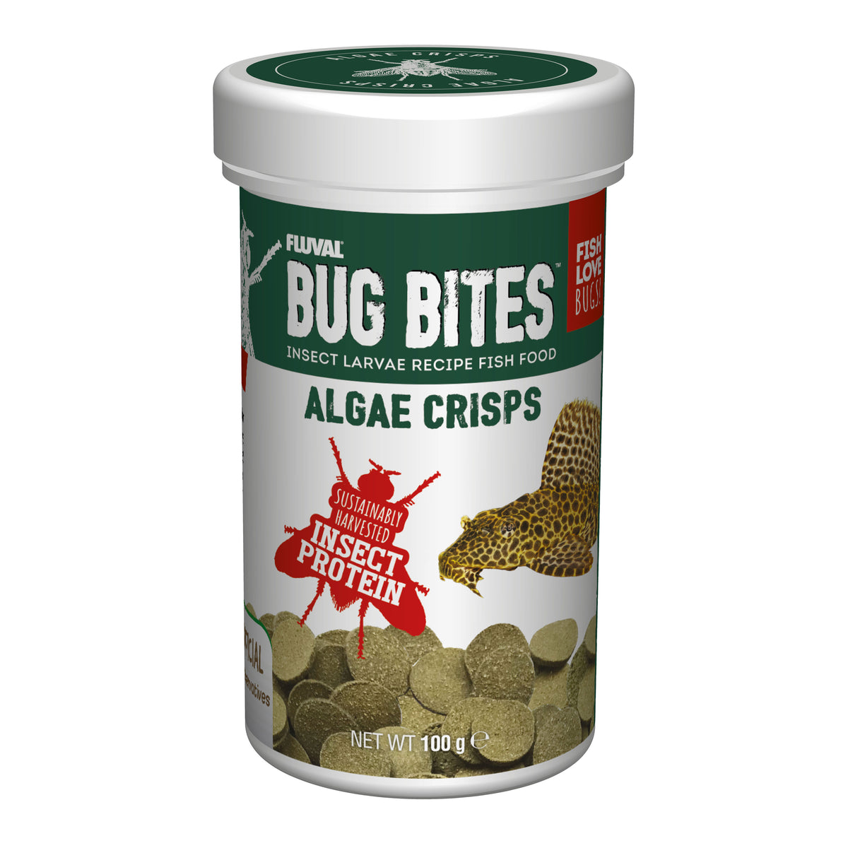 Fluval Bug Bites Algae Wafers - 100g | PeekAPaw Pet Supplies