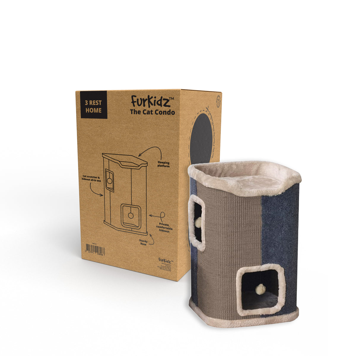 FurKidz The Cat Condo Rest Home - 3 Rest Home | PeekAPaw Pet Supplies