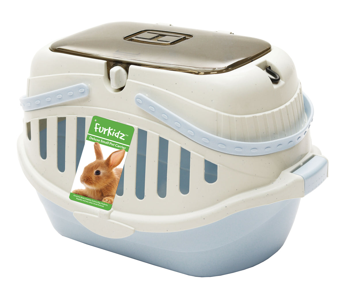 FurKidz Small Animal Carrier - Large 51 X 32 X 32cm Blue | PeekAPaw Pet Supplies
