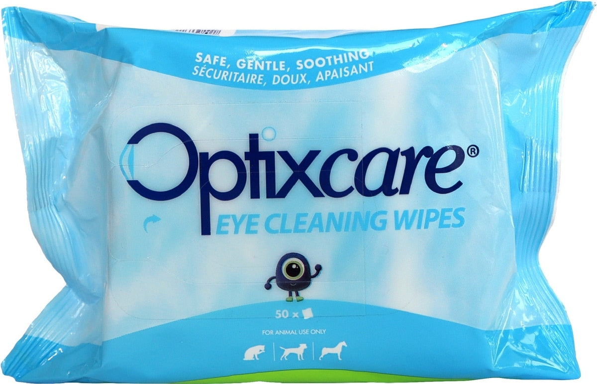 Optixcare Eye Cleaning Wipes 50 count pack front