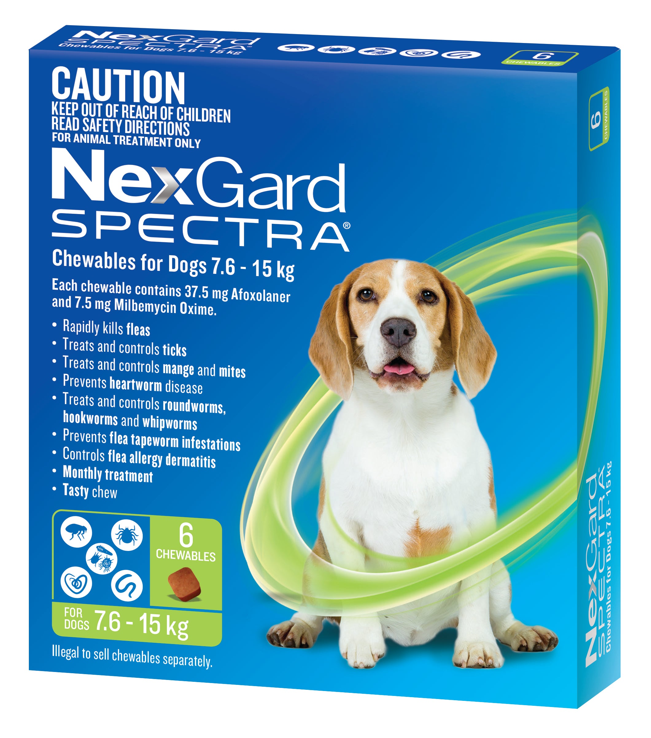 nexgard spectra medium dog 6 pack