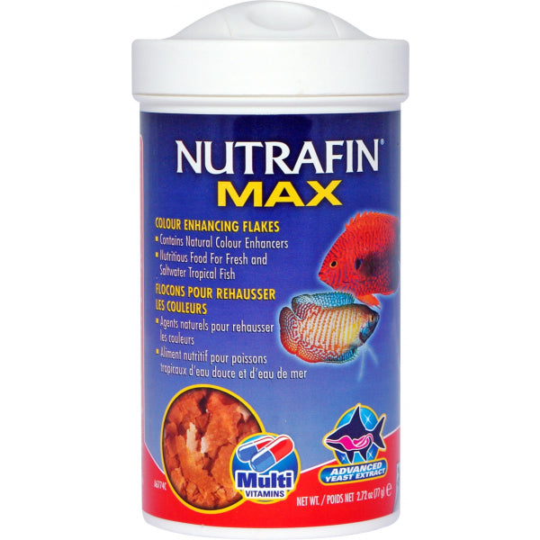 Nutrafin Max Tropical Colour Enhance Flakes - 77g | PeekAPaw Pet Supplies