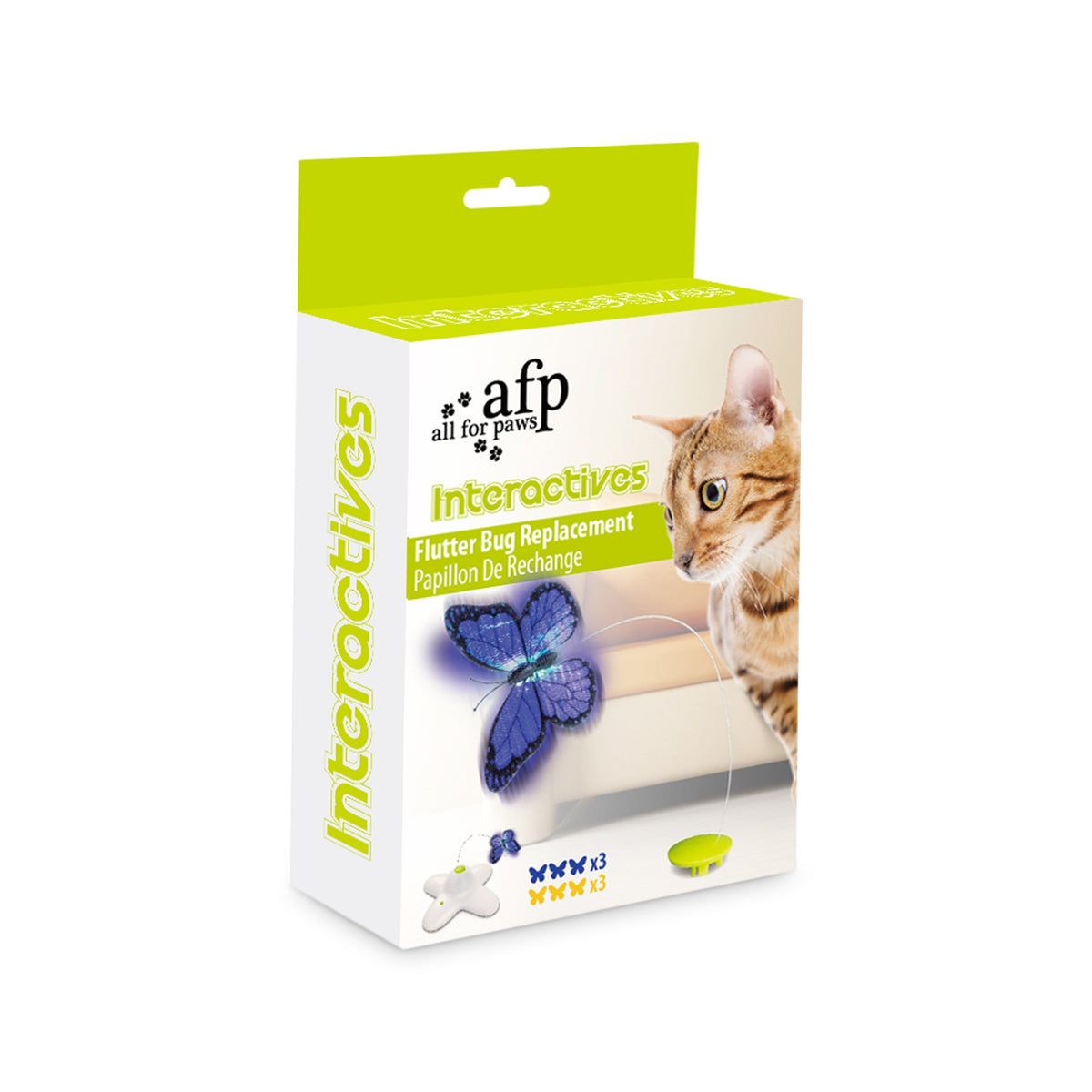 All for Paws AFP Interactives Flutter Bug replacement butterfly refill in its retail box