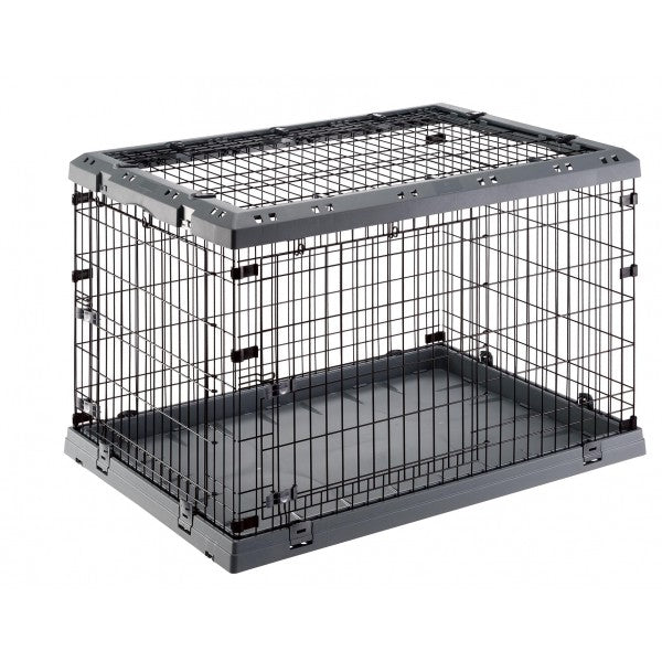 Ferplast Superior Folding Dog Crate - Superior 105 - 107 x 77 x H 73.5cm | PeekAPaw Pet Supplies