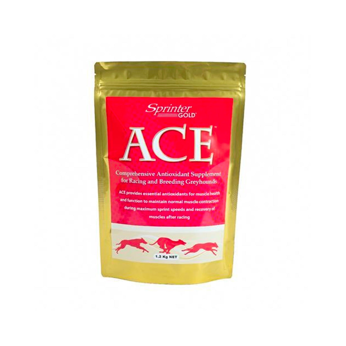 Sprinter Gold Ace antioxidant formula 1.2kg container label