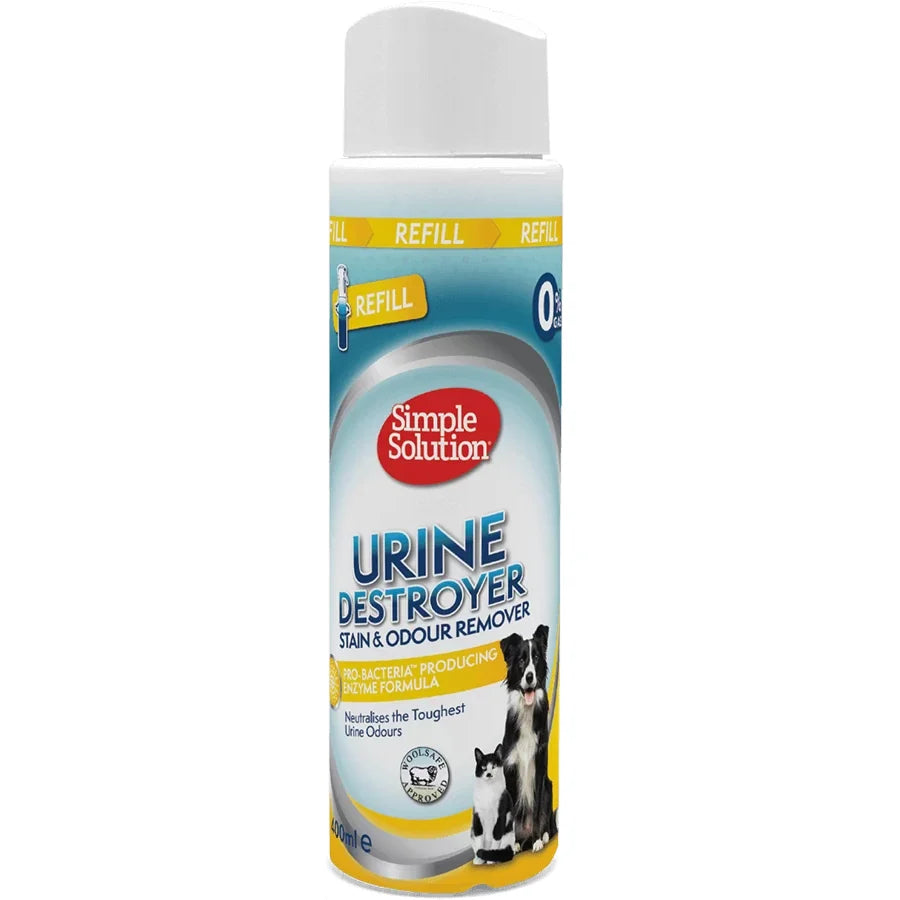 Simple Solution Urine Destroyer 400ml Refill bottle, supplied with a plain cap and no sprayer