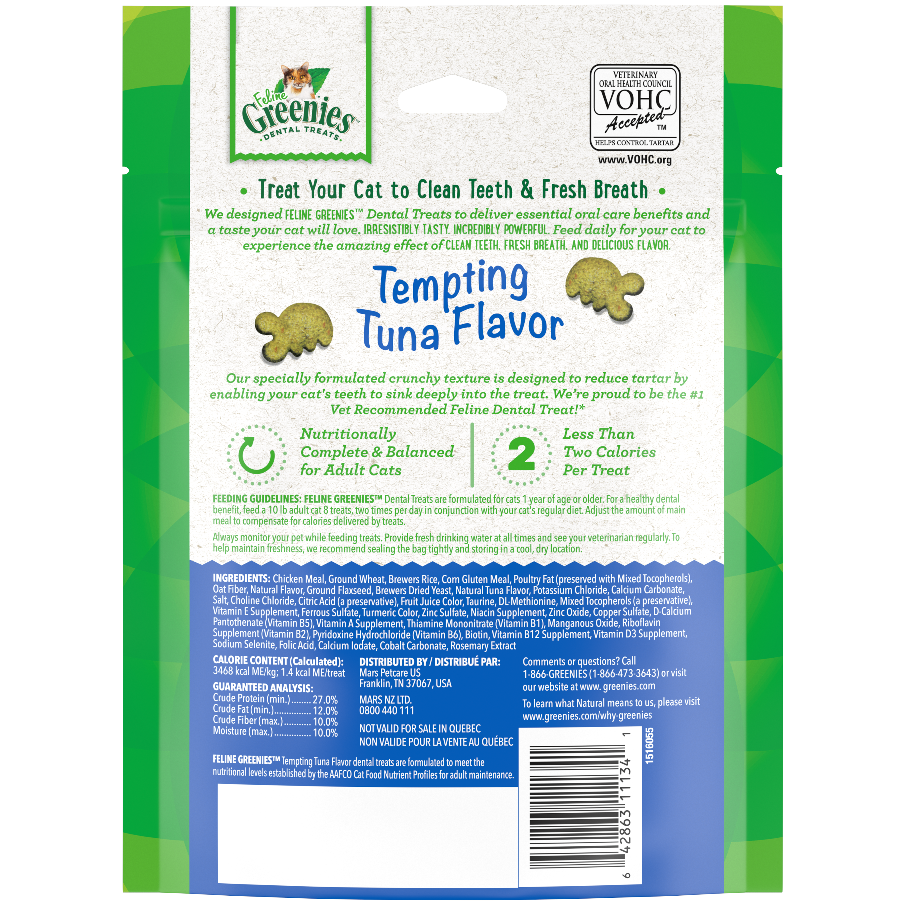 GREENIES Feline Dental Cat Treat Tempting Tuna Flavour 05