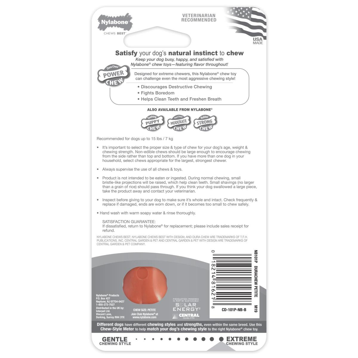 Nylabone Power Chew Durable Dog Toy Bacon Flavor