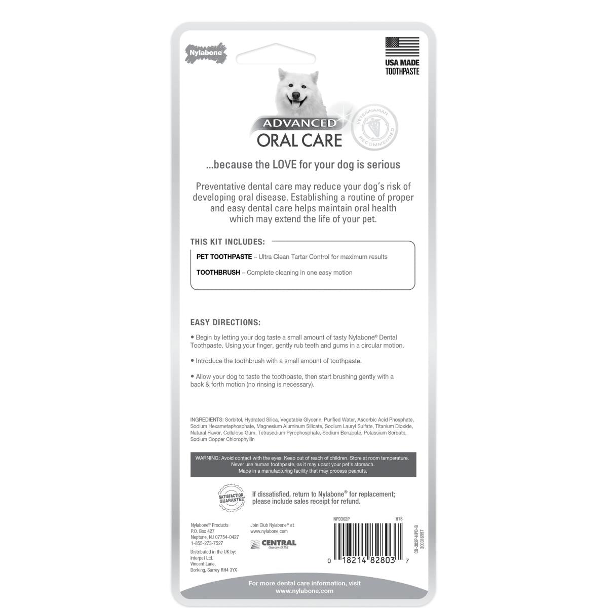 Nylabone Advanced Oral Care Triple Action Dog Dental Kit