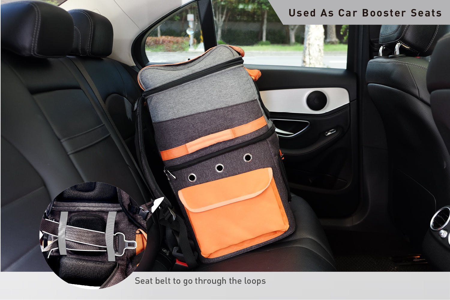 Ibiyaya Double Pet Carrier Backpack Two-Tier-Compartment 27