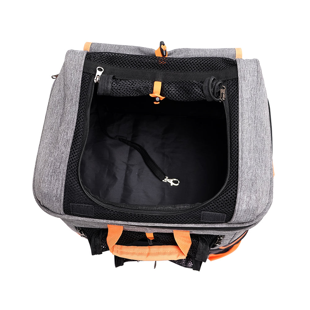Ibiyaya Double Pet Carrier Backpack Two-Tier-Compartment 04