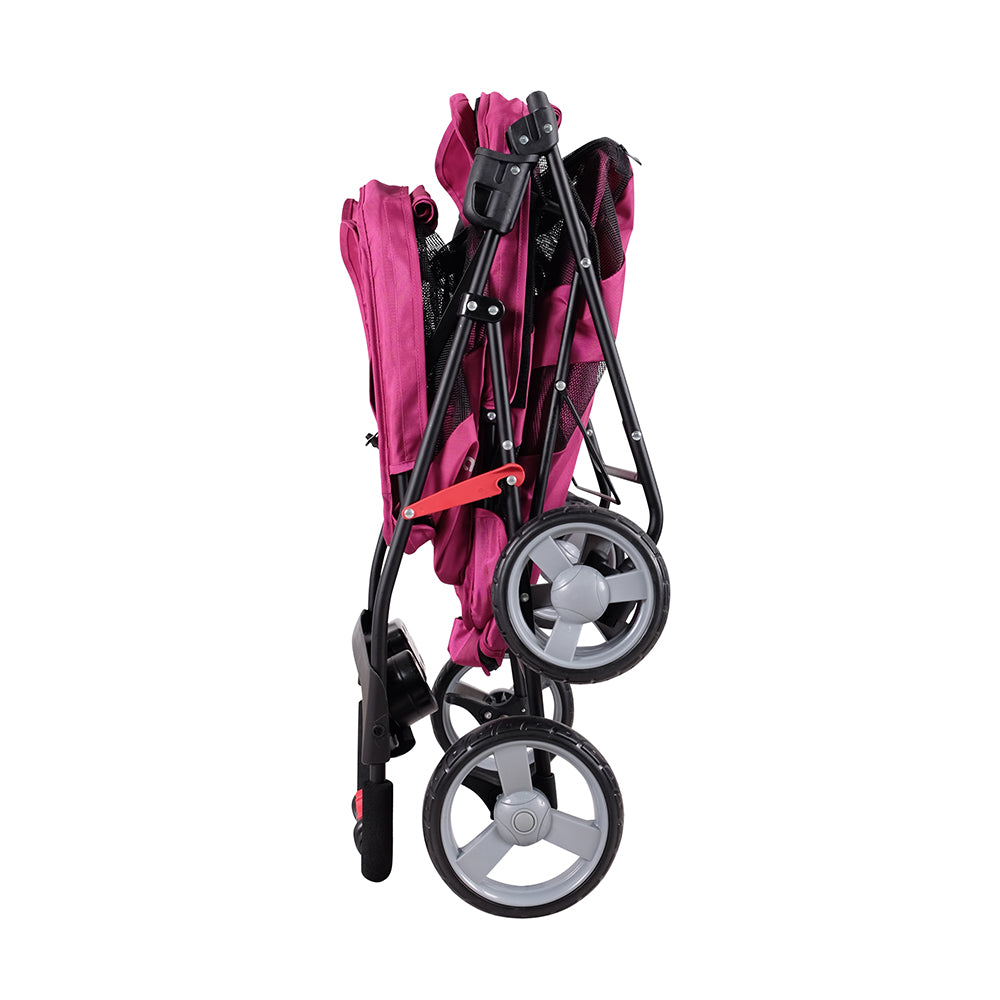 Ibiyaya Pet Bus Double Decker Foldable Stroller 06