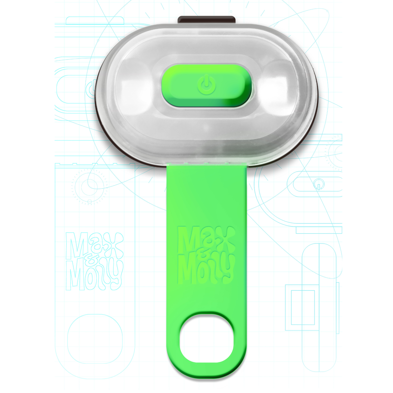 Max & Molly Matrix Ultra Led Light Safety Collar for Dogs Lime Green