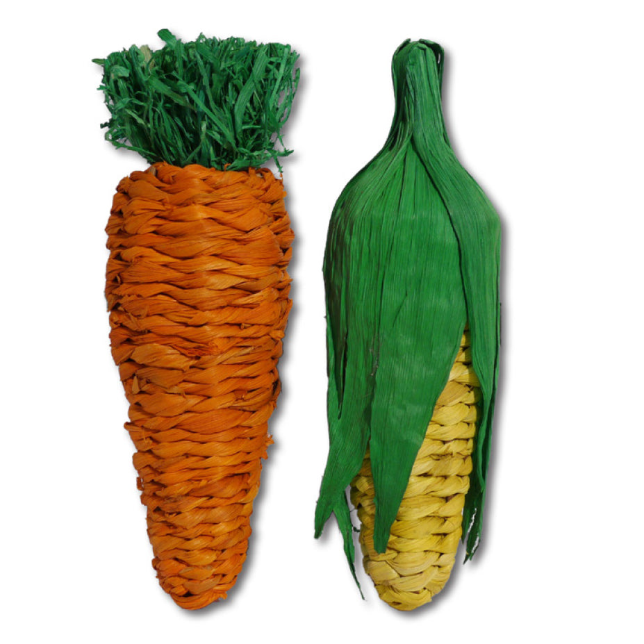 Rosewood Small Animal Activity Toys Jumbo Play Veg Carrot & Corn 02