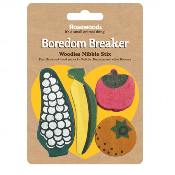 Rosewood Small Animal Activity Toys Fruit Shaped Nibble Stix