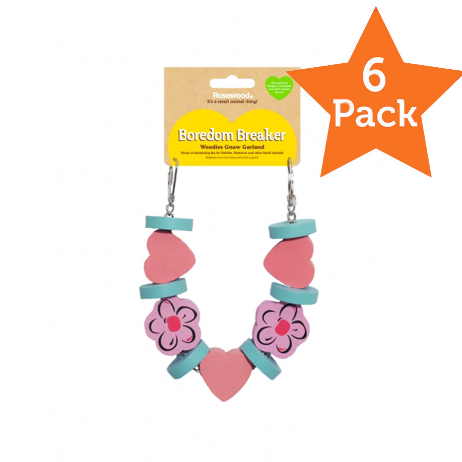 Rosewood Small Animal Activity Toys Woodies Flower Garland 02