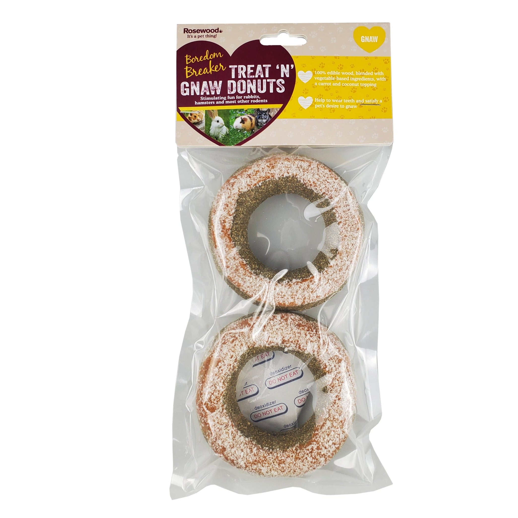 Rosewood Small Animal Activity Toys Donuts